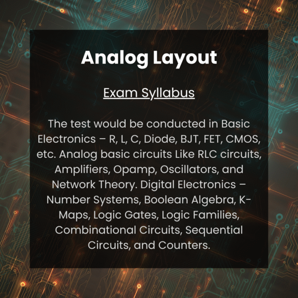 Enrolment - Analog Layout Course