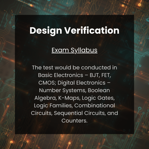Enrolment - Design Verification Course